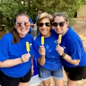 Three dental team members at community event